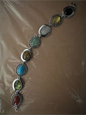 Ross-Simons Multi-Stone Sterling Silver Women’s Bracelet - Colorful Gem Accents